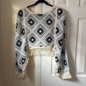 haute hippie crochet top